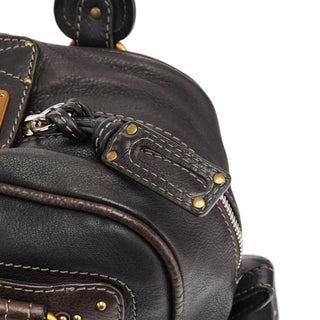 Chloe Dark Brown Leather Paddington Top Handle Bag
