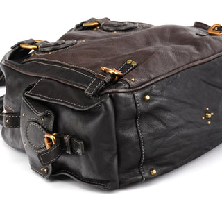 Chloe Dark Brown Leather Paddington Top Handle Bag