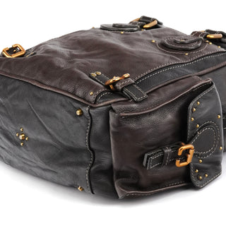 Chloe Dark Brown Leather Paddington Top Handle Bag