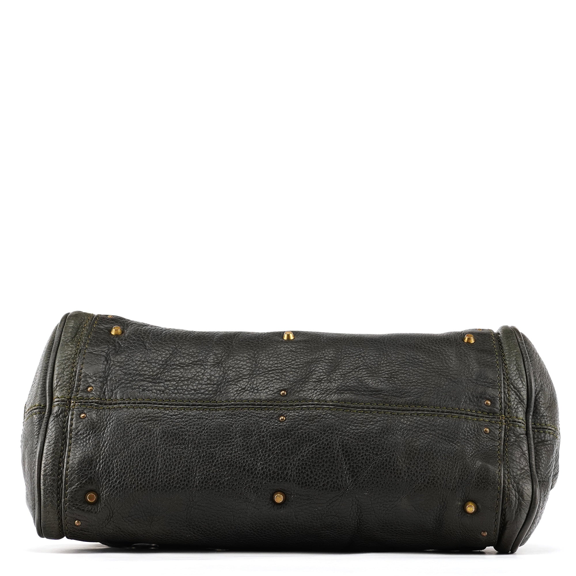 Chloe Dark Green Leather Paddington Shoulder Bag