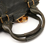 Chloe Dark Green Leather Paddington Shoulder Bag