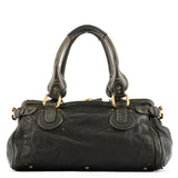 Chloe Dark Green Leather Paddington Shoulder Bag