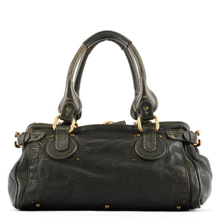 Chloe Dark Green Leather Paddington Shoulder Bag