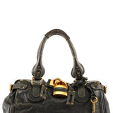 Chloe Dark Green Leather Paddington Shoulder Bag
