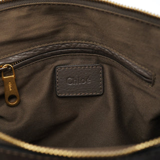 Chloe Dark Grey Leather Marcie Tote Bag