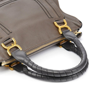 Chloe Dark Grey Leather Marcie Tote Bag