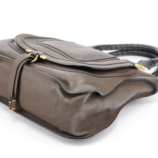 Chloe Dark Grey Leather Marcie Tote Bag