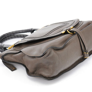Chloe Dark Grey Leather Marcie Tote Bag