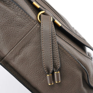 Chloe Dark Grey Leather Marcie Tote Bag