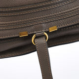 Chloe Dark Grey Leather Marcie Tote Bag