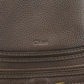 Chloe Dark Grey Leather Marcie Tote Bag