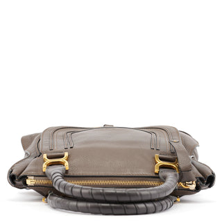 Chloe Dark Grey Leather Marcie Tote Bag