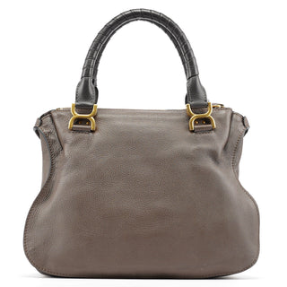 Chloe Dark Grey Leather Marcie Tote Bag