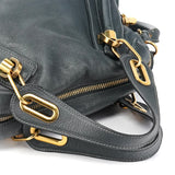 Chloé Borsa Paraty in pelle grigio scuro