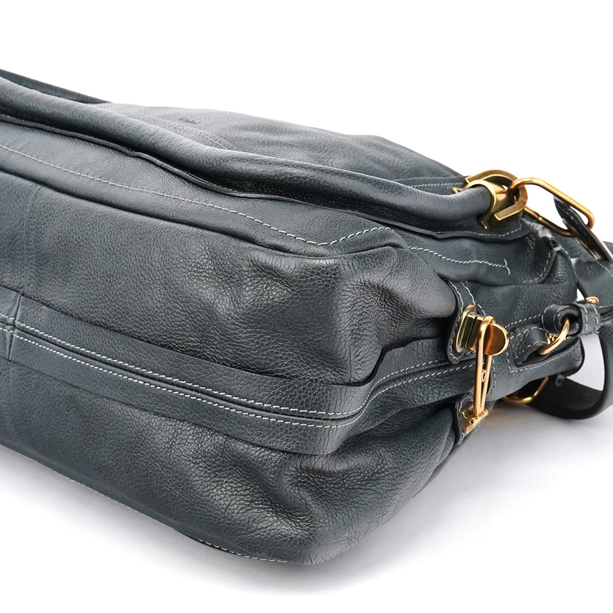 Chloé Borsa Paraty in pelle grigio scuro