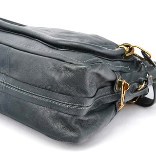 Chloe Dark Grey Leather Paraty 2-Way Bag