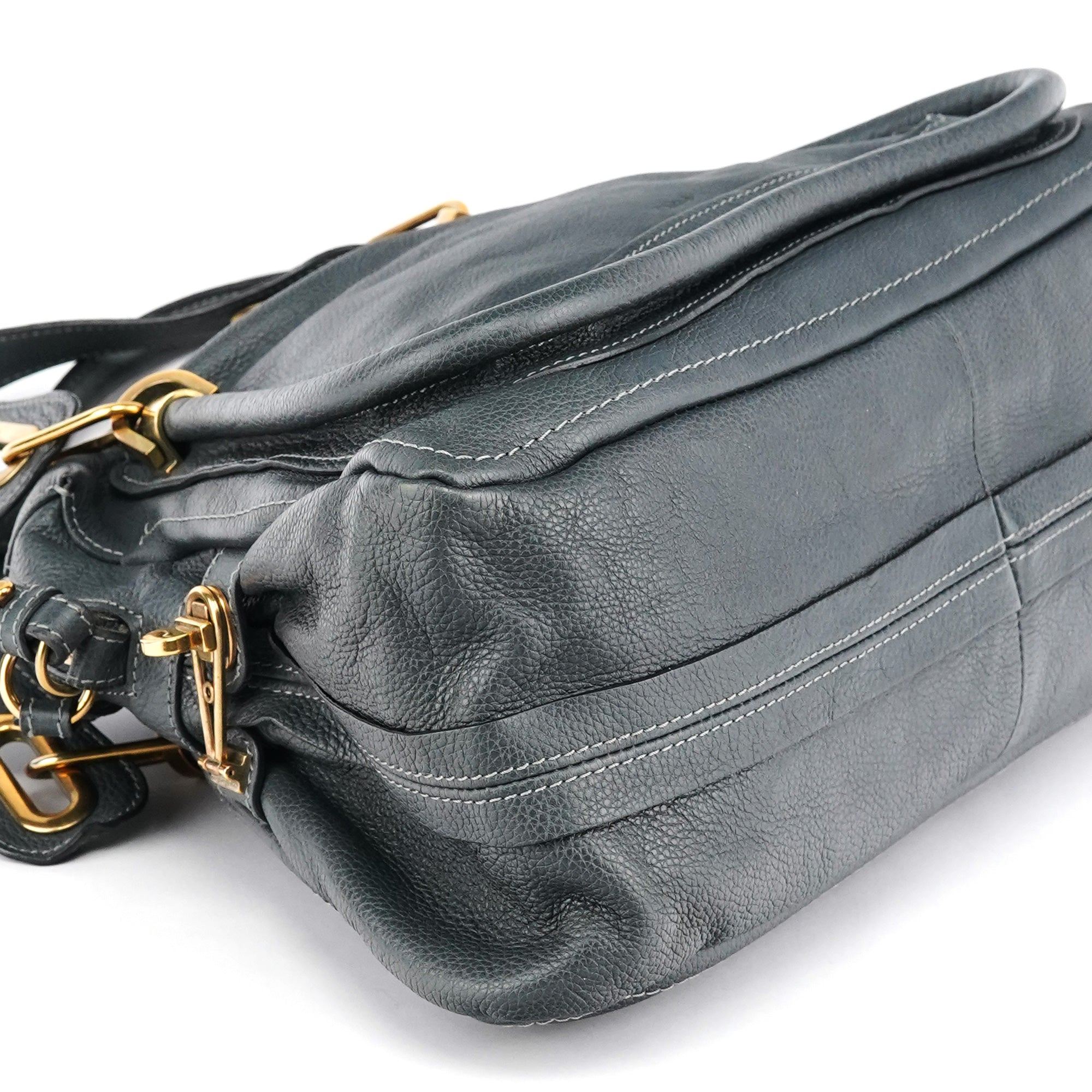 Chloé Borsa Paraty in pelle grigio scuro