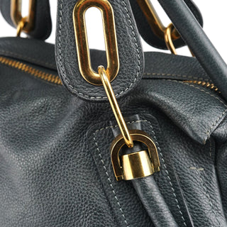 Chloe Dark Grey Leather Paraty 2-Way Bag
