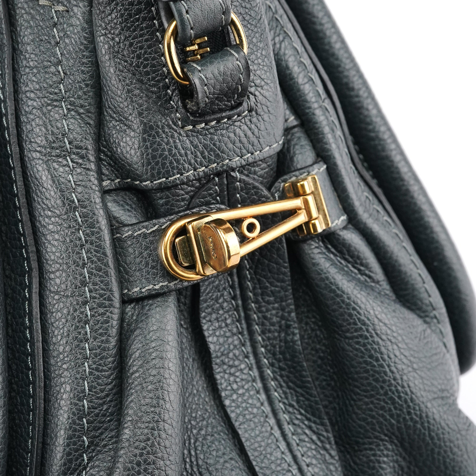 Chloé Borsa Paraty in pelle grigio scuro