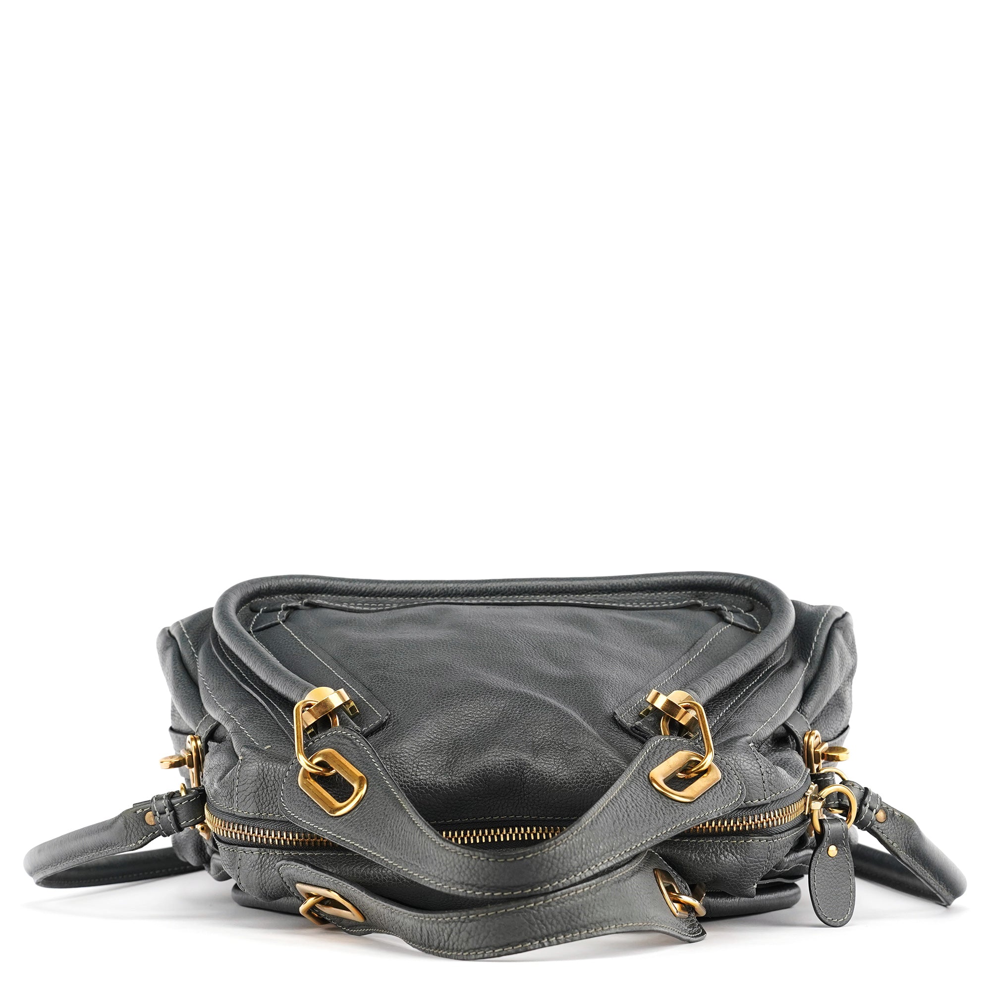 Chloé Borsa Paraty in pelle grigio scuro