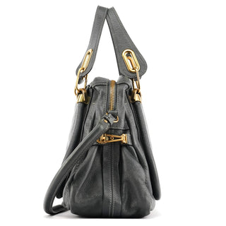 Chloe Dark Grey Leather Paraty 2-Way Bag