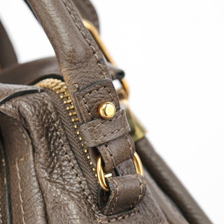 Chloé Dark Grey Leather Paraty 2-Way Shoulder Bag