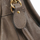 Chloé Dark Grey Leather Paraty 2-Way Shoulder Bag