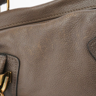 Chloé Dark Grey Leather Paraty 2-Way Shoulder Bag