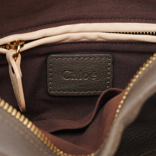 Chloé Dark Grey Leather Paraty 2-Way Shoulder Bag