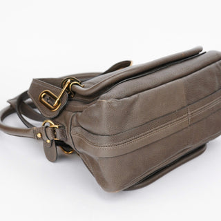 Chloé Dark Grey Leather Paraty 2-Way Shoulder Bag