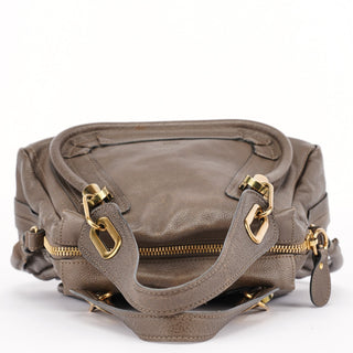 Chloé Dark Grey Leather Paraty 2-Way Shoulder Bag