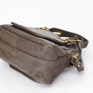 Chloé Dark Grey Leather Paraty 2-Way Shoulder Bag