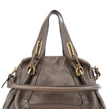 Chloé Dark Grey Leather Paraty 2-Way Shoulder Bag