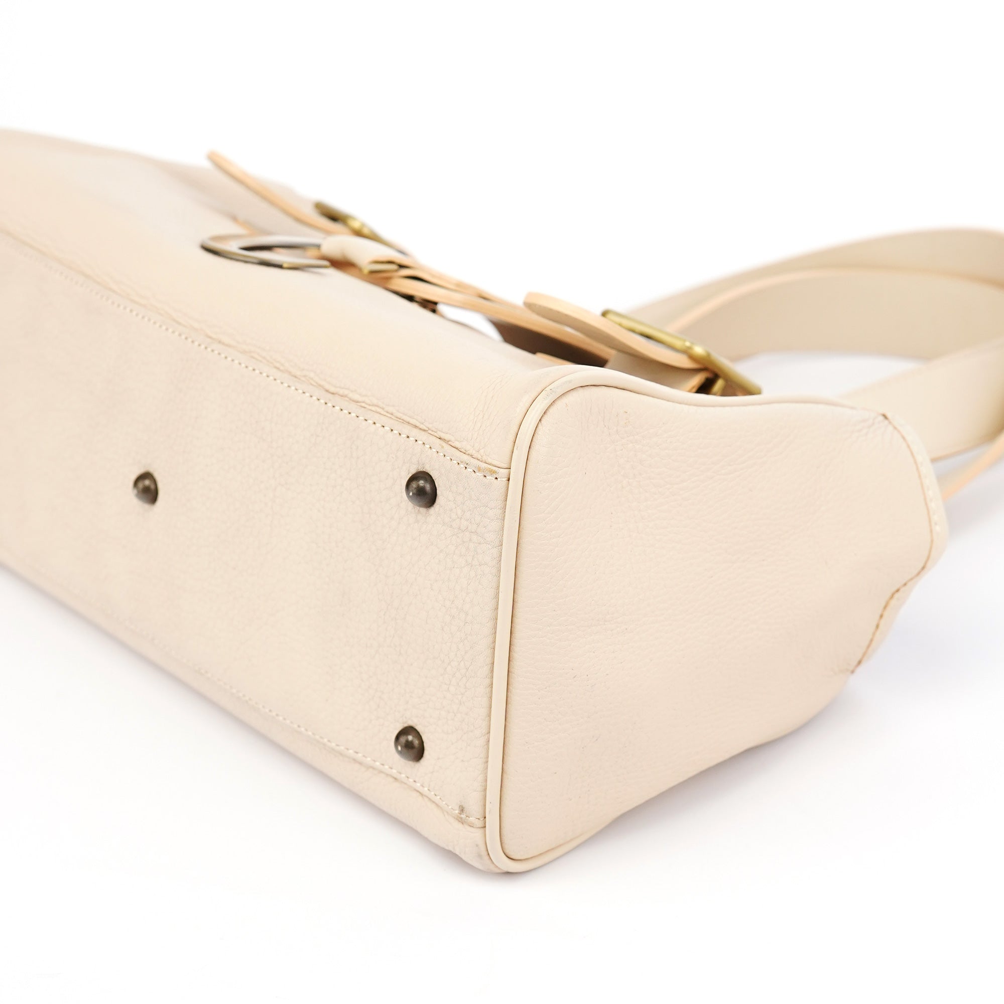 Chloe Ecru Leather C Tote Bag