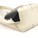Chloé Ecru Leather Horse Appliqué Tote Bag