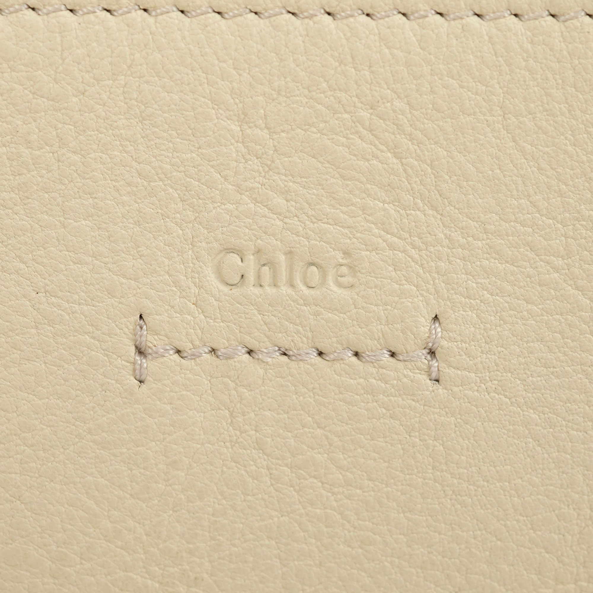 Chloé Ecru Leather Horse Appliqué Tote Bag