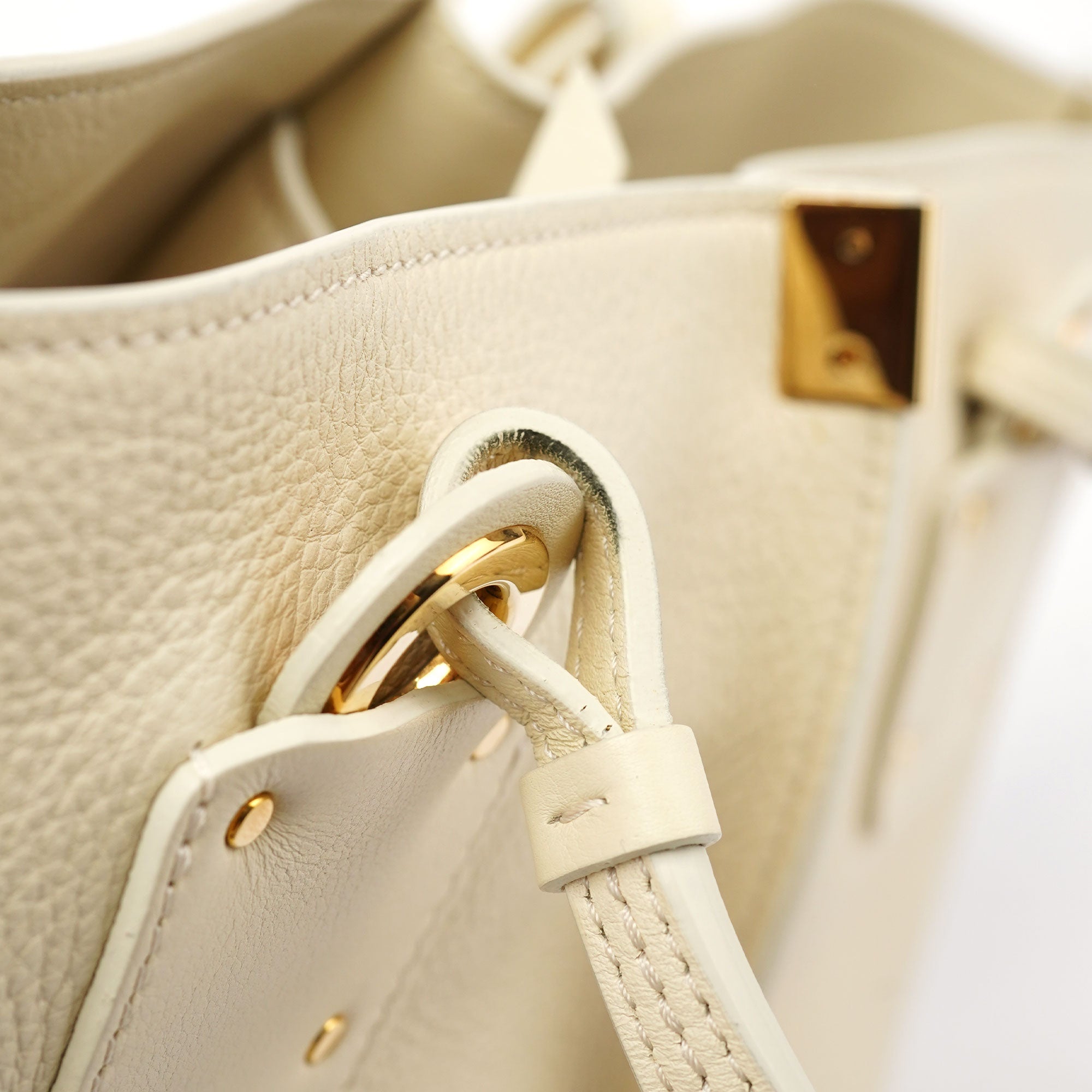 Chloé Ecru Leather Horse Appliqué Tote Bag