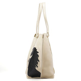 Chloé Ecru Leather Horse Appliqué Tote Bag