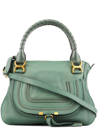 Chloe Emerald Green Leather Marcie 2-Way Bag