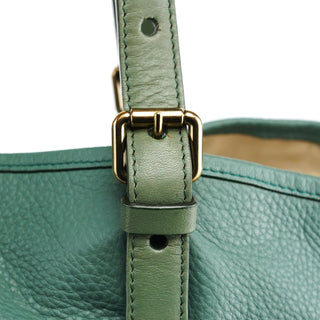 Chloe Emerald Green Leather Zipper Tote Bag