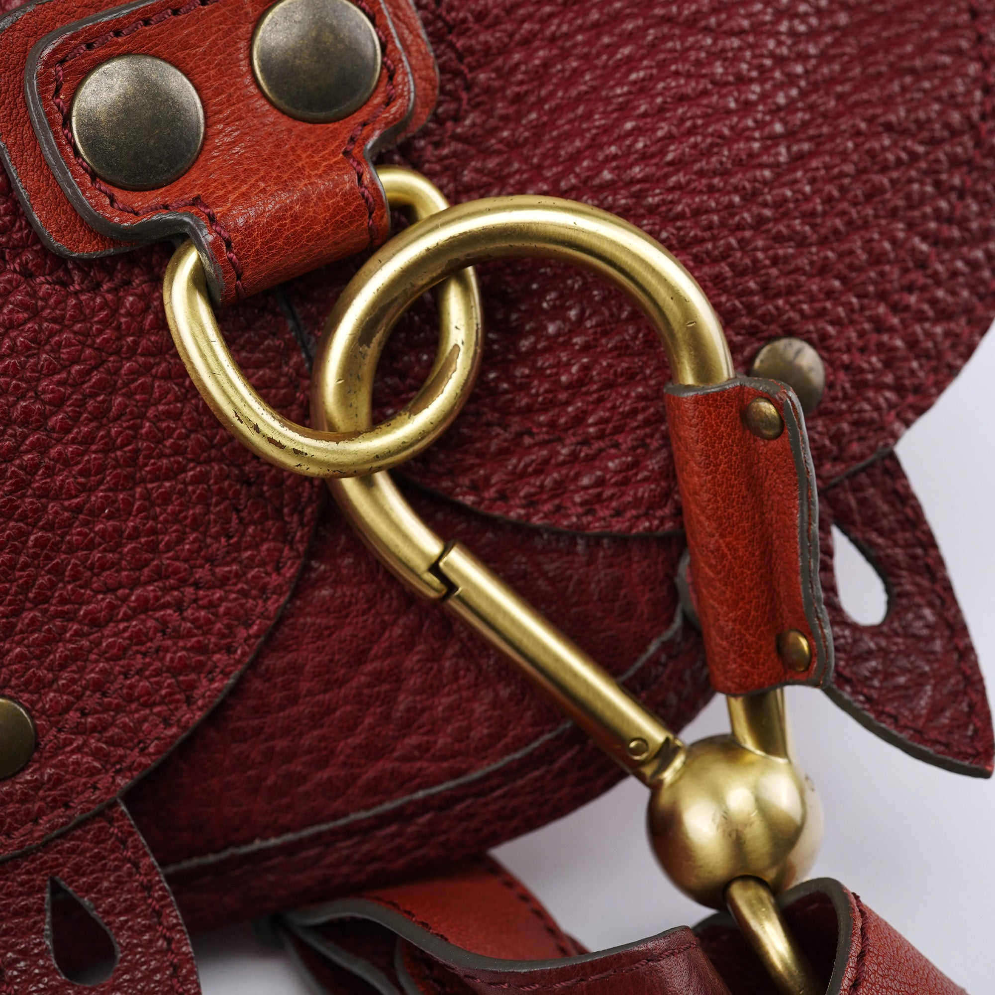 Chloé Fall 2005 Burgundy Leather Satchel Bag