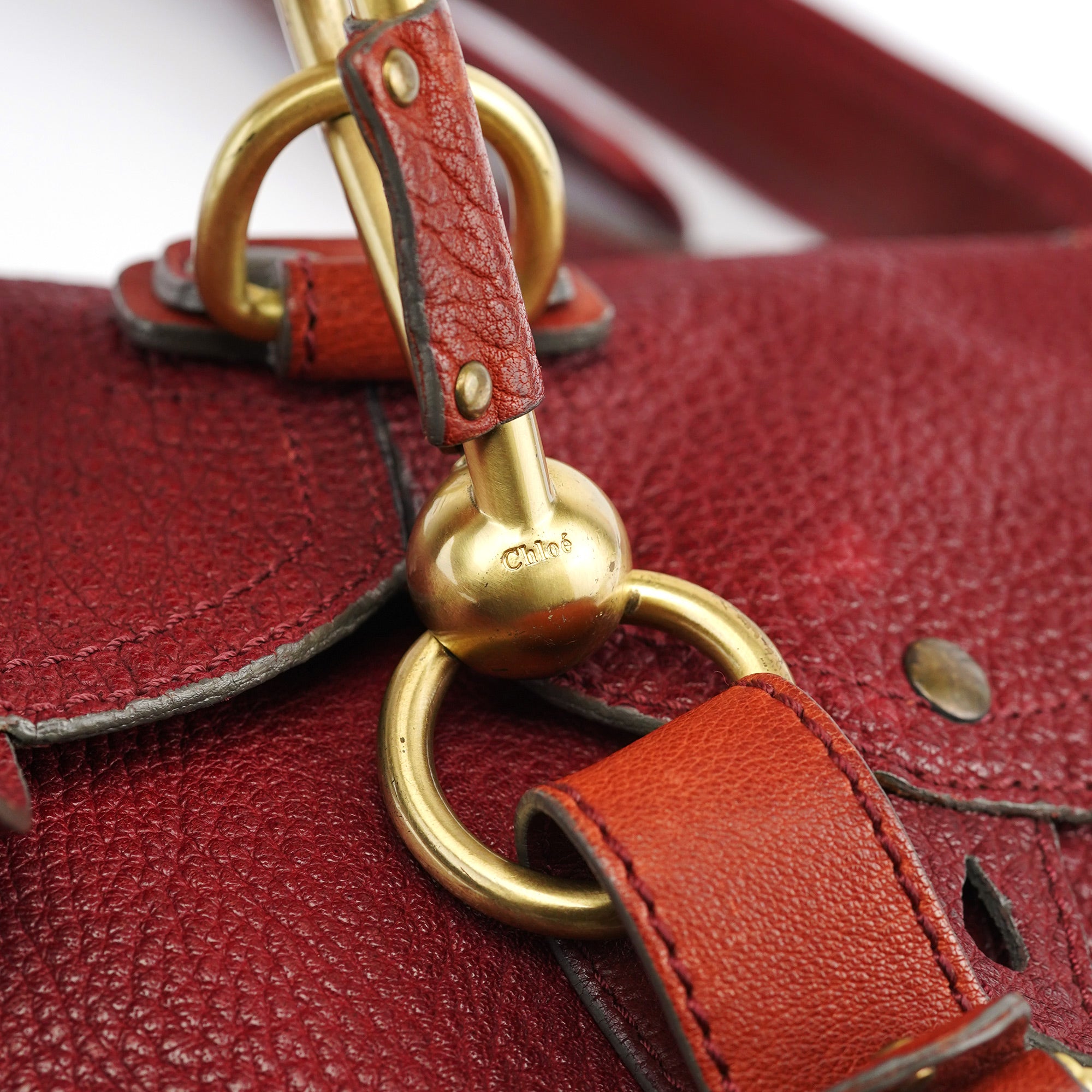 Chloé Fall 2005 Burgundy Leather Satchel Bag