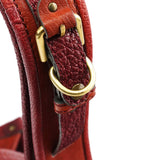 Chloé Automne 2005 Sac porté épaule Saddle en cuir grainé rouge