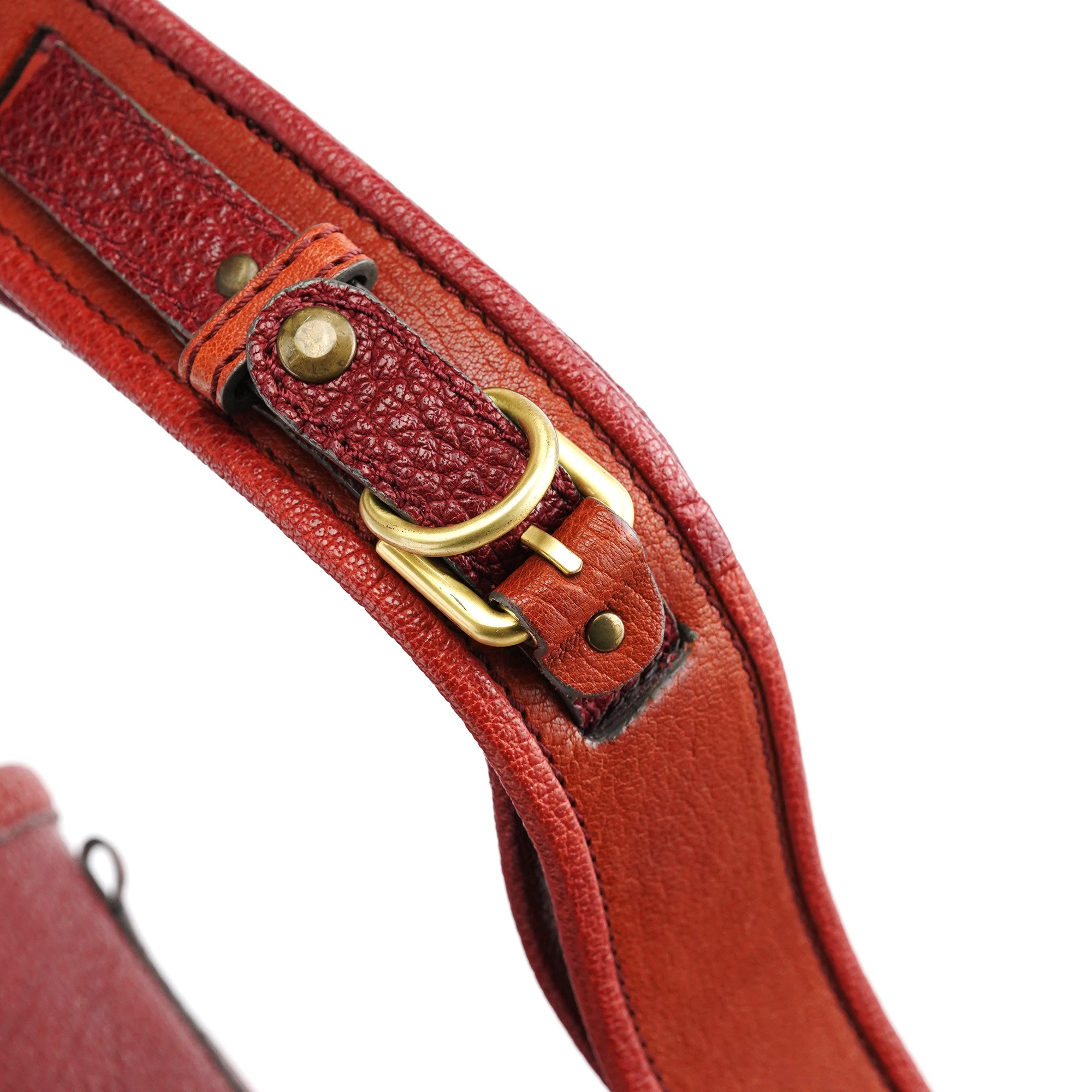 Chloé Automne 2005 Sac porté épaule Saddle en cuir grainé rouge