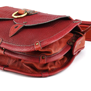Chloé Fall 2005 Red Grained Leather Saddle Shoulder Bag
