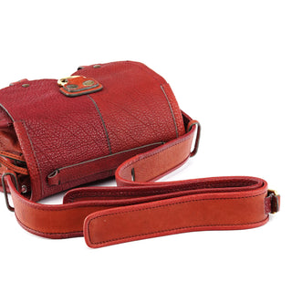 Chloé Fall 2005 Red Grained Leather Saddle Shoulder Bag