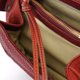 Chloé Fall 2005 Red Grained Leather Saddle Shoulder Bag