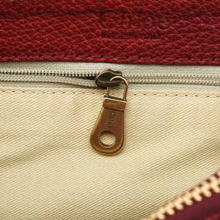 Chloé Fall 2005 Red Grained Leather Saddle Shoulder Bag