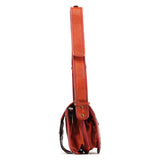 Chloé Automne 2005 Sac porté épaule Saddle en cuir grainé rouge