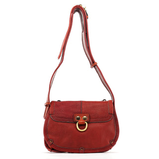 Chloé Fall 2005 Red Grained Leather Saddle Shoulder Bag
